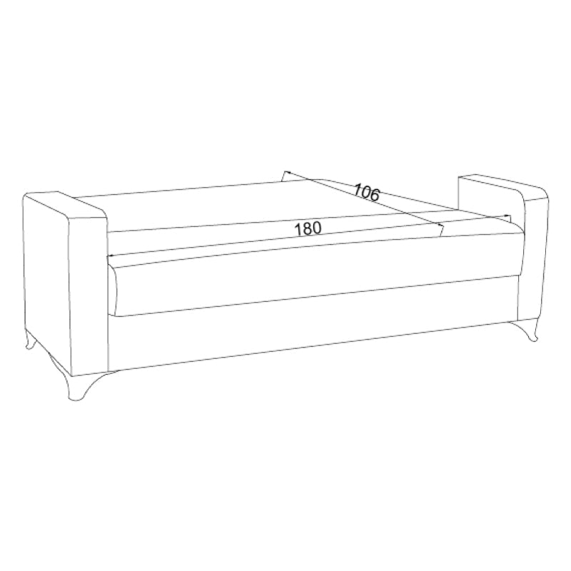 Canapea extensibilă cu depozitare Vox, Diverse culori, 214x82x83 cm - Gri închis | SKU: 328-000010 | Canapea extensibilă cu depozitare Vox, 214x82x83 cm, varianta Gri închis, produs pentru amenajarea locuinței, disponibil online în România la CasaMob