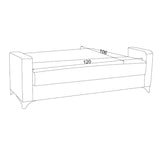 Canapea extensibilă cu depozitare Vox, Diverse culori, 154x82x83 cm - Crem | SKU: 328-000012 | Canapea extensibilă cu depozitare Vox, 154x82x83 cm, varianta Crem, produs pentru amenajarea locuinței, disponibil online în România la CasaMob