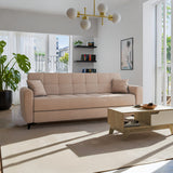 Canapea extensibila cu depozitare pentru trei persoane Lincoln, tesatura, Diverse culori, 225x85x90 cm, 85x225 cm - Bej | SKU: 328-000016 | Canapea extensibila cu depozitare pentru trei persoane Lincoln, tesatura, 225x85x90 cm, 85x225 cm, varianta Bej, produs pentru amenajarea locuinței, disponibil online în România la CasaMob