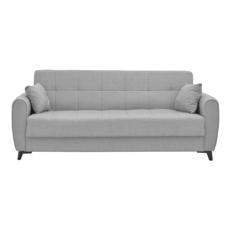 Canapea extensibilă cu depozitare Lincoln, Gri, 225x85x90 cm