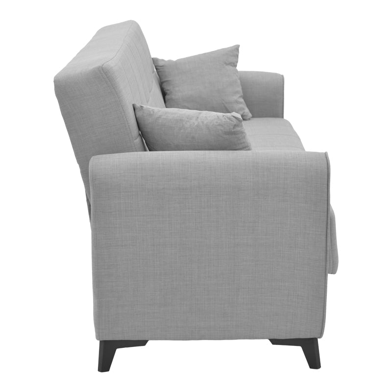 Canapea extensibilă cu depozitare Lincoln, Gri, 225x85x90 cm