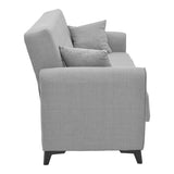 Canapea extensibilă cu depozitare Lincoln, Gri, 225x85x90 cm