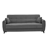 Canapea extensibila cu depozitare pentru trei persoane Lincoln, tesatura, Diverse culori, 225x85x90 cm, 85x225 cm - Gri închis | SKU: 328-000018 | Canapea extensibila cu depozitare pentru trei persoane Lincoln, tesatura, 225x85x90 cm, 85x225 cm, varianta Gri închis, produs pentru amenajarea locuinței, disponibil online în România la CasaMob
