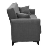 Canapea extensibila cu depozitare pentru trei persoane Lincoln, tesatura, Diverse culori, 225x85x90 cm, 85x225 cm - Gri închis | SKU: 328-000018 | Canapea extensibila cu depozitare pentru trei persoane Lincoln, tesatura, 225x85x90 cm, 85x225 cm, varianta Gri închis, produs pentru amenajarea locuinței, disponibil online în România la CasaMob