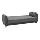 Canapea extensibila cu depozitare pentru trei persoane Lincoln, tesatura, Diverse culori, 225x85x90 cm, 85x225 cm - Gri închis | SKU: 328-000018 | Canapea extensibila cu depozitare pentru trei persoane Lincoln, tesatura, 225x85x90 cm, 85x225 cm, varianta Gri închis, produs pentru amenajarea locuinței, disponibil online în România la CasaMob