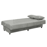 Canapea extensibilă 3 locuri Romina, cu spațiu de depozitare, Diverse culori, 190x85x90 cm - Gri deschis | SKU: 328-000024 | Canapea extensibilă 3 locuri Romina, cu spațiu de depozitare, 190x85x90 cm, varianta Gri deschis, produs pentru amenajarea locuinței, disponibil online în România la CasaMob