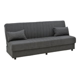 Canapea extensibilă 3 locuri Romina, cu spațiu de depozitare, Diverse culori, 190x85x90 cm - Gri închis | SKU: 328-000025 | Canapea extensibilă 3 locuri Romina, cu spațiu de depozitare, 190x85x90 cm, varianta Gri închis, produs pentru amenajarea locuinței, disponibil online în România la CasaMob