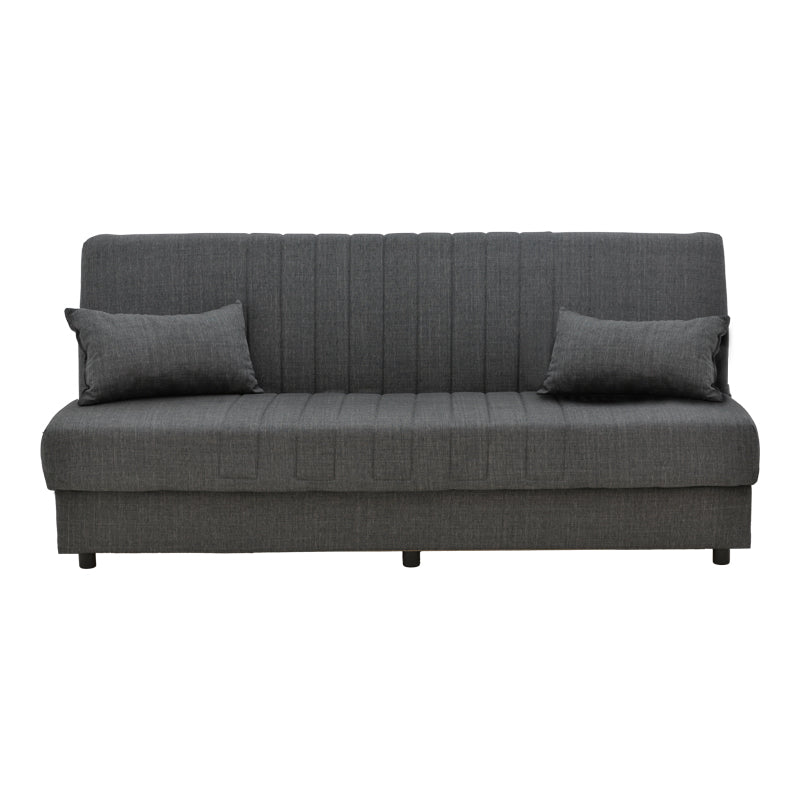Canapea extensibilă 3 locuri Romina, cu spațiu de depozitare, Diverse culori, 190x85x90 cm - Gri închis | SKU: 328-000025 | Canapea extensibilă 3 locuri Romina, cu spațiu de depozitare, 190x85x90 cm, varianta Gri închis, produs pentru amenajarea locuinței, disponibil online în România la CasaMob