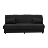 Canapea extensibilă 3 locuri Romina, cu spațiu de depozitare, Diverse culori, 190x85x90 cm - Negru | SKU: 328-000026 | Canapea extensibilă 3 locuri Romina, cu spațiu de depozitare, 190x85x90 cm, varianta Negru, produs pentru amenajarea locuinței, disponibil online în România la CasaMob