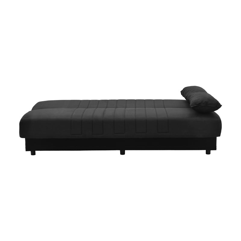 Canapea extensibilă 3 locuri Romina, cu spațiu de depozitare, Diverse culori, 190x85x90 cm - Negru | SKU: 328-000026 | Canapea extensibilă 3 locuri Romina, cu spațiu de depozitare, 190x85x90 cm, varianta Negru, produs pentru amenajarea locuinței, disponibil online în România la CasaMob