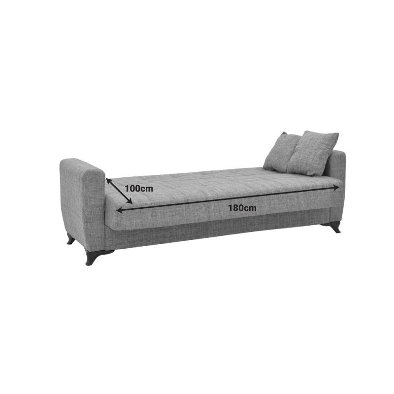 Canapea extensibilă cu depozitare Modesto, Diverse culori, 215x85x80 cm - Gri deschis | SKU: 328-000027 | Canapea extensibilă cu depozitare Modesto, 215x85x80 cm, varianta Gri deschis, produs pentru amenajarea locuinței, disponibil online în România la CasaMob