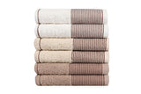 Set prosoape de baie 6 bucăți Fitilli, Diverse culori, 50x85 cm - Maro - Gri - Alb | SKU: 336EPJ1113 | Set prosoape de baie 6 bucăți Fitilli, 50x85 cm, varianta Maro - Gri - Alb, produs pentru amenajarea locuinței, disponibil online în România la CasaMob