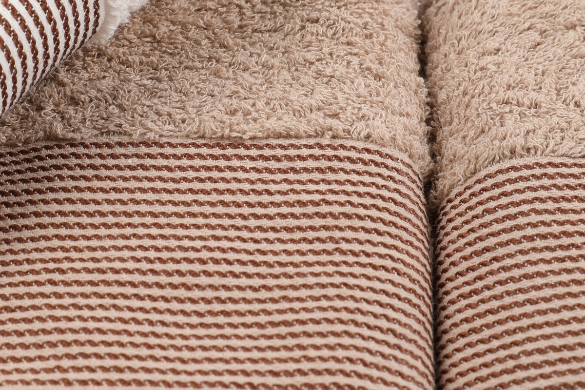Maro - Gri - Alb | SKU: 336EPJ1113 | Set prosoape de baie 6 bucăți Fitilli, 50x85 cm, varianta Maro - Gri - Alb, produs pentru amenajarea locuinței, disponibil online în România la CasaMob