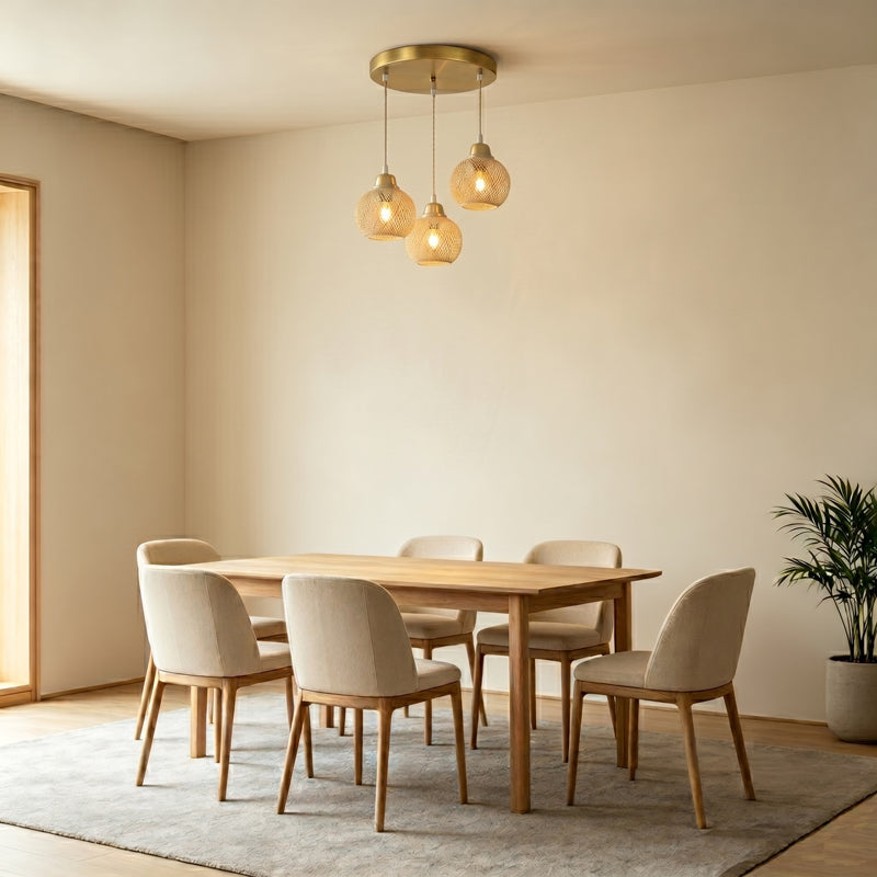 Lustra Denma, Metal, Auriu, D40x120 cm