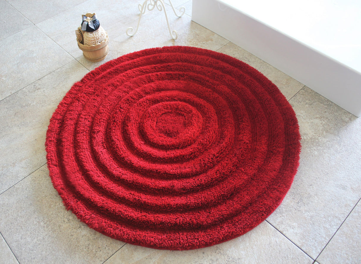 Covoraș de baie Round, Diverse culori, Ø90x30 cm - Roșu | SKU: 351ALS1003 | Covoraș de baie Round, Ø90x30 cm, varianta Roșu, produs pentru amenajarea locuinței, disponibil online în România la CasaMob