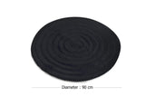 Covoraș de baie Round, Diverse culori, Ø90x30 cm - Negru | SKU: 351ALS1006 | Covoraș de baie Round, Ø90x30 cm, varianta Negru, produs pentru amenajarea locuinței, disponibil online în România la CasaMob