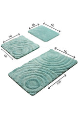 Covoraș de baie 3 bucăți Wave, Diverse culori, 60x100 cm - Mentă | SKU: 351ALS2019 | Covoraș de baie 3 bucăți Wave, 60x100 cm, varianta Mentă, produs pentru amenajarea locuinței, disponibil online în România la CasaMob