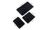 Covoraș de baie 3 bucăți Wave, Diverse culori, 60x100 cm - Negru | SKU: 351ALS2021 | Covoraș de baie 3 bucăți Wave, 60x100 cm, varianta Negru, produs pentru amenajarea locuinței, disponibil online în România la CasaMob