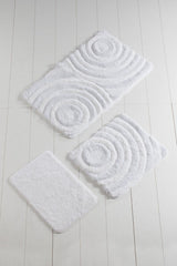 Covoraș de baie 3 bucăți Wave, Diverse culori, 60x100 cm - Alb | SKU: 351ALS2028 | Covoraș de baie 3 bucăți Wave, 60x100 cm, varianta Alb, produs pentru amenajarea locuinței, disponibil online în România la CasaMob