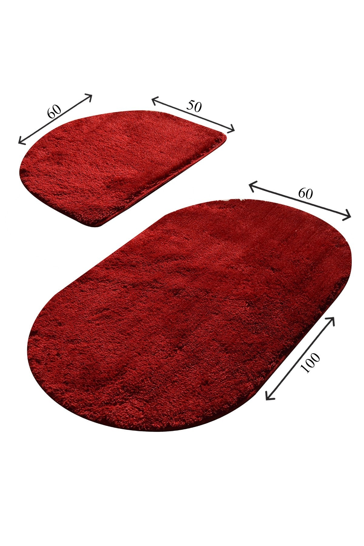 Covoraș de baie Colors of Oval, Roșu, Diverse configurații, Diverse dimensiuni - 60x100 cm - 2 bucăți | SKU: 351ALS2174 | Covoraș de baie Colors of Oval, Roșu, varianta 60x100 cm - 2 bucăți, produs pentru amenajarea locuinței, disponibil online în România la CasaMob