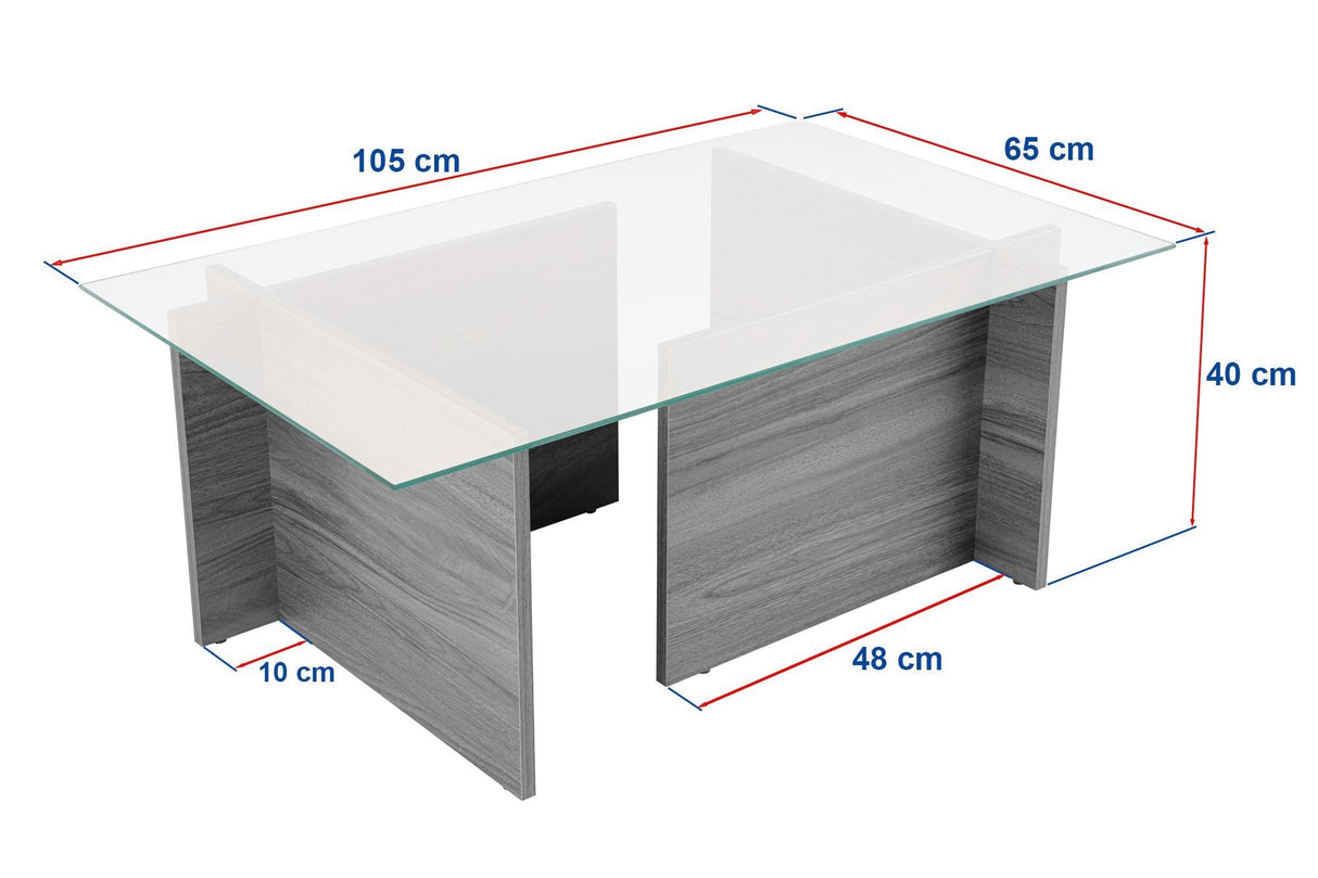 Măsuță de cafea Vetrino, Diverse culori, 105x65x40 cm - Honey oak | SKU: 353NRD1109 | Măsuță de cafea Vetrino, 105x65x40 cm, varianta Honey oak, produs pentru amenajarea locuinței, disponibil online în România la CasaMob