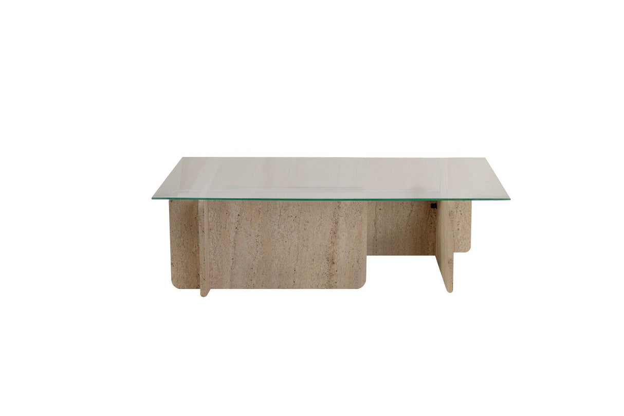 Măsuță de cafea Flavio, Diverse culori, 105x65x30 cm - Travertin | SKU: 353NRD1110 | Măsuță de cafea Flavio, 105x65x30 cm, varianta Travertin, produs pentru amenajarea locuinței, disponibil online în România la CasaMob