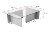 Măsuță de cafea Flavio, Diverse culori, 105x65x30 cm - Travertin | SKU: 353NRD1110 | Măsuță de cafea Flavio, 105x65x30 cm, varianta Travertin, produs pentru amenajarea locuinței, disponibil online în România la CasaMob