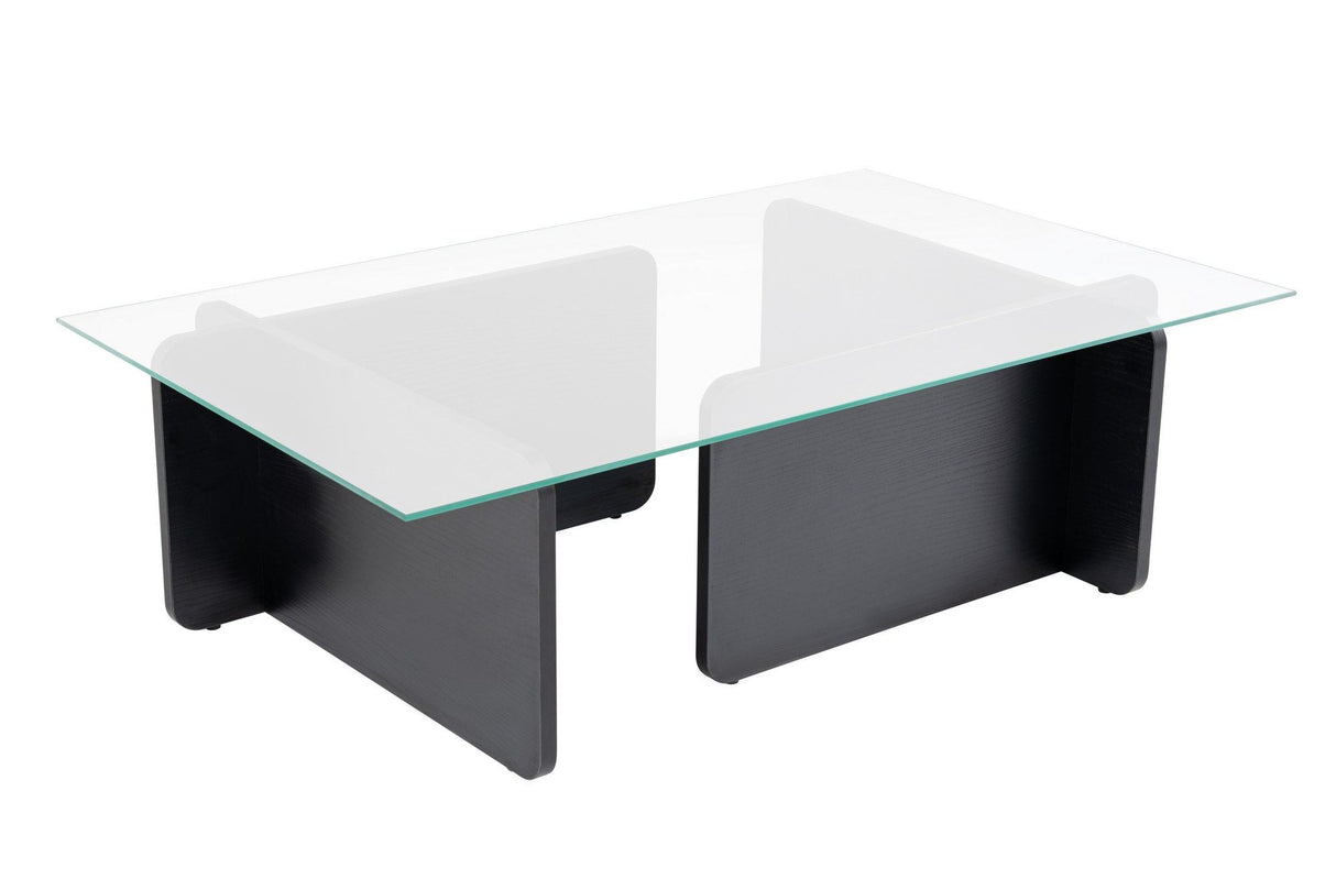 Măsuță de cafea Flavio - Wooden Black, Wood black, 105x65x30 cm