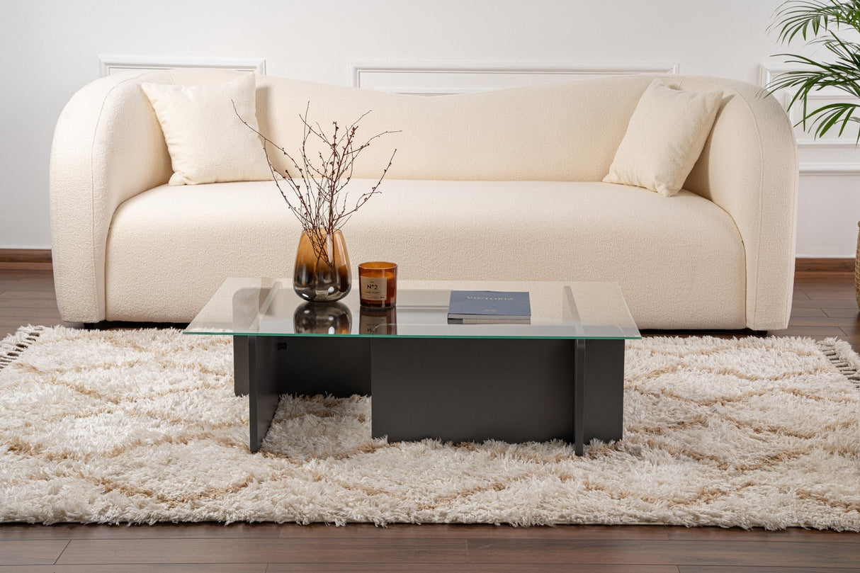 Măsuță de cafea Flavio, Diverse culori, 105x65x30 cm - Antracit | SKU: 353NRD1112 | Măsuță de cafea Flavio, 105x65x30 cm, varianta Antracit, produs pentru amenajarea locuinței, disponibil online în România la CasaMob