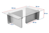 Măsuță de cafea Flavio, Diverse culori, 105x65x30 cm - Antracit | SKU: 353NRD1112 | Măsuță de cafea Flavio, 105x65x30 cm, varianta Antracit, produs pentru amenajarea locuinței, disponibil online în România la CasaMob