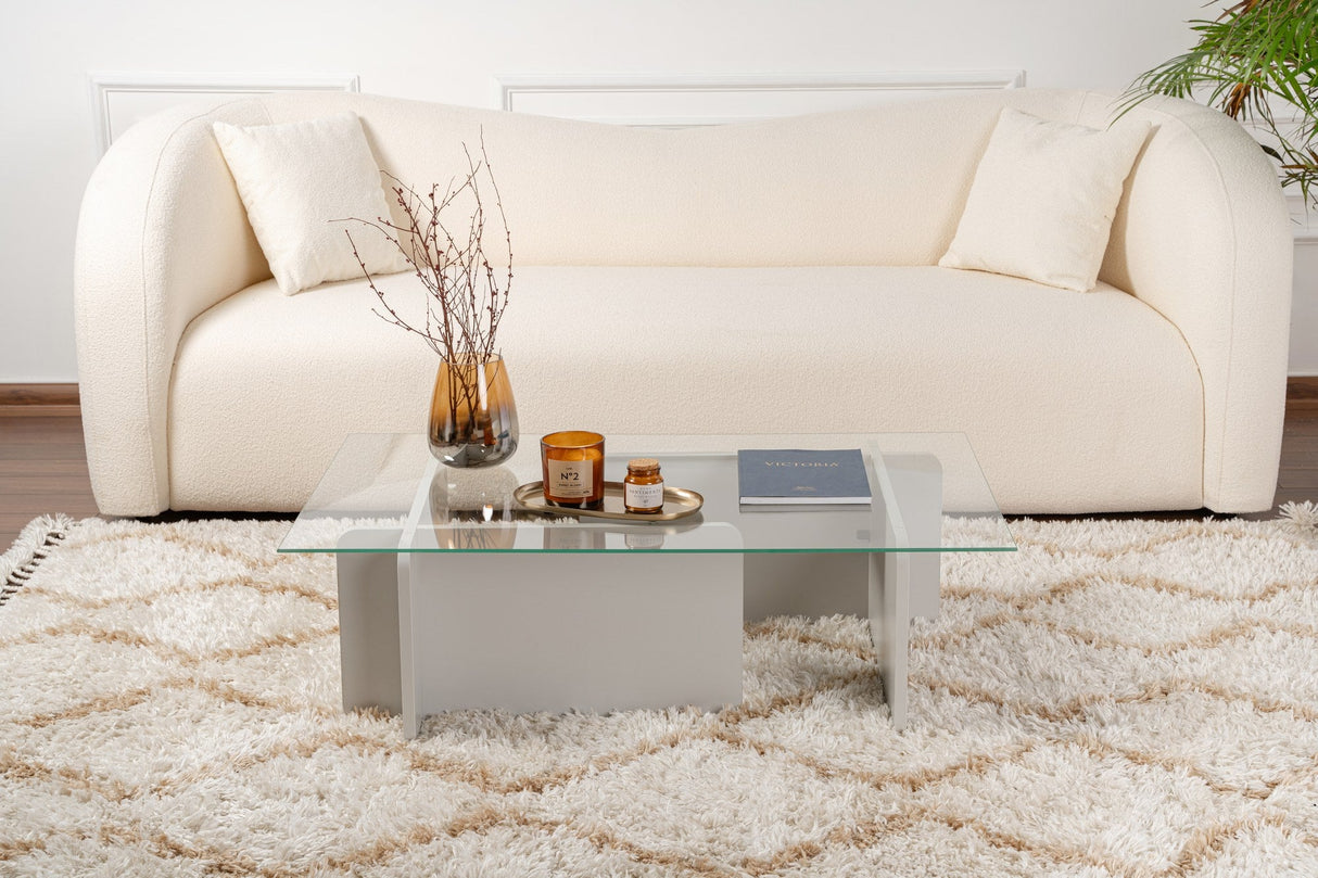 Măsuță de cafea Flavio, Diverse culori, 105x65x30 cm - Gri | SKU: 353NRD1114 | Măsuță de cafea Flavio, 105x65x30 cm, varianta Gri, produs pentru amenajarea locuinței, disponibil online în România la CasaMob