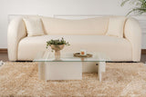 Măsuță de cafea Flavio, Diverse culori, 105x65x30 cm - Alb cu aspect de lemn | SKU: 353NRD1115 | Măsuță de cafea Flavio, 105x65x30 cm, varianta Alb cu aspect de lemn, produs pentru amenajarea locuinței, disponibil online în România la CasaMob