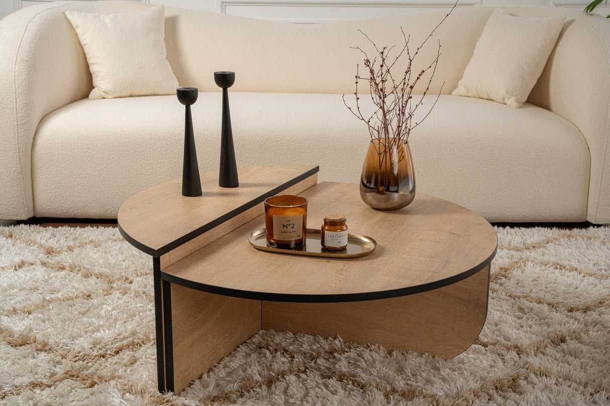 Măsuță de cafea Orion, Diverse culori, 90x60x30 cm - Honey oak - Negru | SKU: 353NRD1119 | Măsuță de cafea Orion, 90x60x30 cm, varianta Honey oak - Negru, produs pentru amenajarea locuinței, disponibil online în România la CasaMob