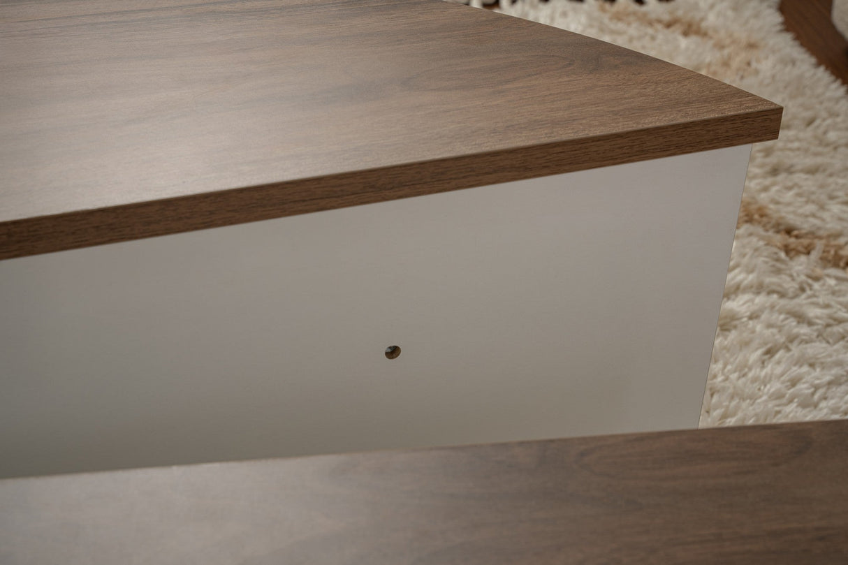 Măsuță de cafea Orion, Diverse culori, 90x60x30 cm - Venezia walnut - Alb | SKU: 353NRD1120 | Măsuță de cafea Orion, 90x60x30 cm, varianta Venezia walnut - Alb, produs pentru amenajarea locuinței, disponibil online în România la CasaMob
