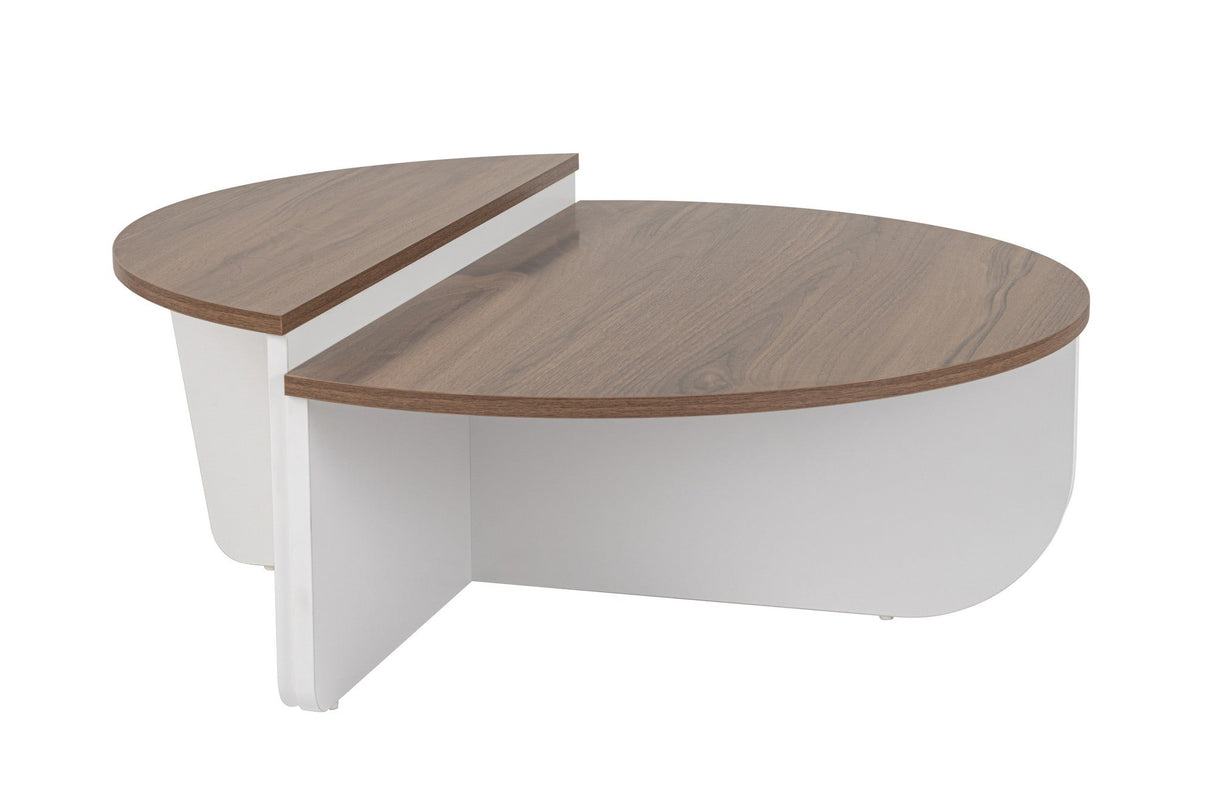 Măsuță de cafea Orion, Diverse culori, 90x60x30 cm - Venezia walnut - Alb | SKU: 353NRD1120 | Măsuță de cafea Orion, 90x60x30 cm, varianta Venezia walnut - Alb, produs pentru amenajarea locuinței, disponibil online în România la CasaMob