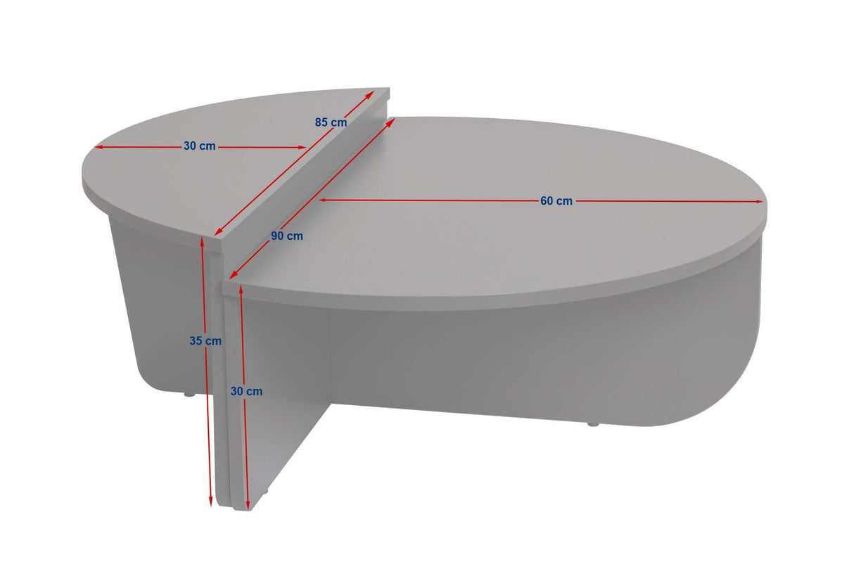 Măsuță de cafea Orion, Diverse culori, 90x60x30 cm - Wood white - Wood black | SKU: 353NRD1121 | Măsuță de cafea Orion, 90x60x30 cm, varianta Wood white - Wood black, produs pentru amenajarea locuinței, disponibil online în România la CasaMob