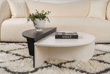 Măsuță de cafea Orion, Diverse culori, 90x60x30 cm - Wood white - Wood black | SKU: 353NRD1121 | Măsuță de cafea Orion, 90x60x30 cm, varianta Wood white - Wood black, produs pentru amenajarea locuinței, disponibil online în România la CasaMob
