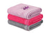 Fucsia - Lila - Gri | SKU: 355BHP2292 | Prosop de baie 3 bucăți 401, 50x90 cm, varianta Fucsia - Lila - Gri, produs pentru amenajarea locuinței, disponibil online în România la CasaMob