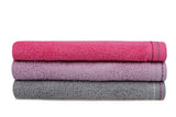 Prosop de baie 3 bucăți 401, Diverse culori, 50x90 cm - Fucsia - Lila - Gri | SKU: 355BHP2292 | Prosop de baie 3 bucăți 401, 50x90 cm, varianta Fucsia - Lila - Gri, produs pentru amenajarea locuinței, disponibil online în România la CasaMob