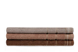 Set prosoape de baie 403, Diverse culori, Diverse configurații, Diverse dimensiuni - Maro închis - Maro - Maro deschis - 50x90 cm - 3 bucăți | SKU: 355BHP2313 | Set prosoape de baie 403, varianta Maro închis - Maro - Maro deschis - 50x90 cm - 3 bucăți, produs pentru amenajarea locuinței, disponibil online în România la CasaMob