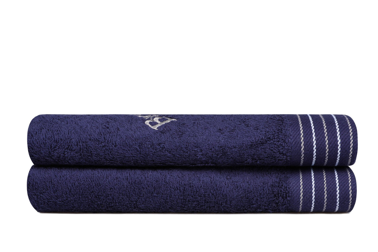 Set prosoape de baie 2 bucăți 405, Diverse culori, Diverse dimensiuni - Albastru închis - 50x90 cm | SKU: 355BHP2357 | Set prosoape de baie 2 bucăți 405, varianta Albastru închis - 50x90 cm, produs pentru amenajarea locuinței, disponibil online în România la CasaMob