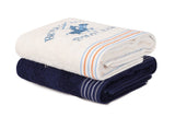 Set prosoape de baie 2 bucăți 405, Diverse culori, Diverse dimensiuni - Alb - Albastru închis - 50x90 cm | SKU: 355BHP2362 | Set prosoape de baie 2 bucăți 405, varianta Alb - Albastru închis - 50x90 cm, produs pentru amenajarea locuinței, disponibil online în România la CasaMob