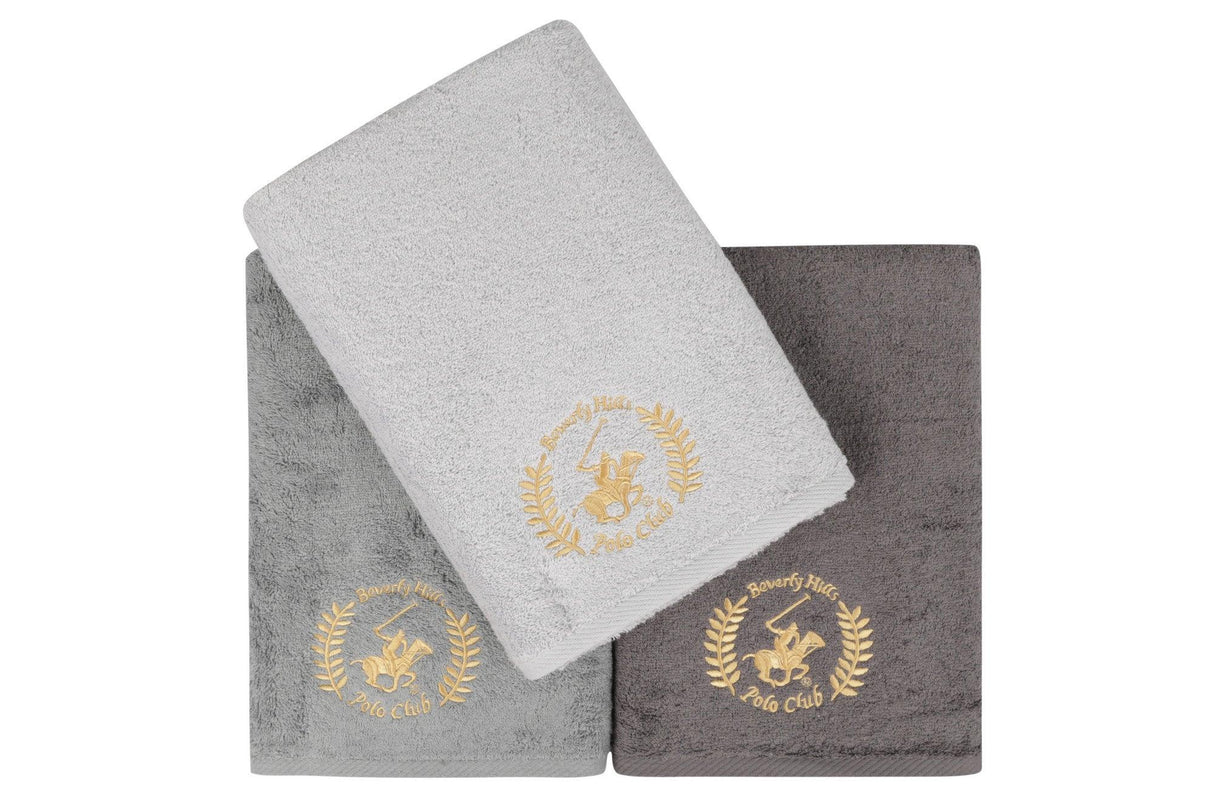 Set prosoape de baie 402, Diverse culori, Diverse configurații, Diverse dimensiuni - Gri deschis - Gri - Gri închis - 70x140 cm - 3 bucăți | SKU: 355BHP2464 | Set prosoape de baie 402, varianta Gri deschis - Gri - Gri închis - 70x140 cm - 3 bucăți, produs pentru amenajarea locuinței, disponibil online în România la CasaMob