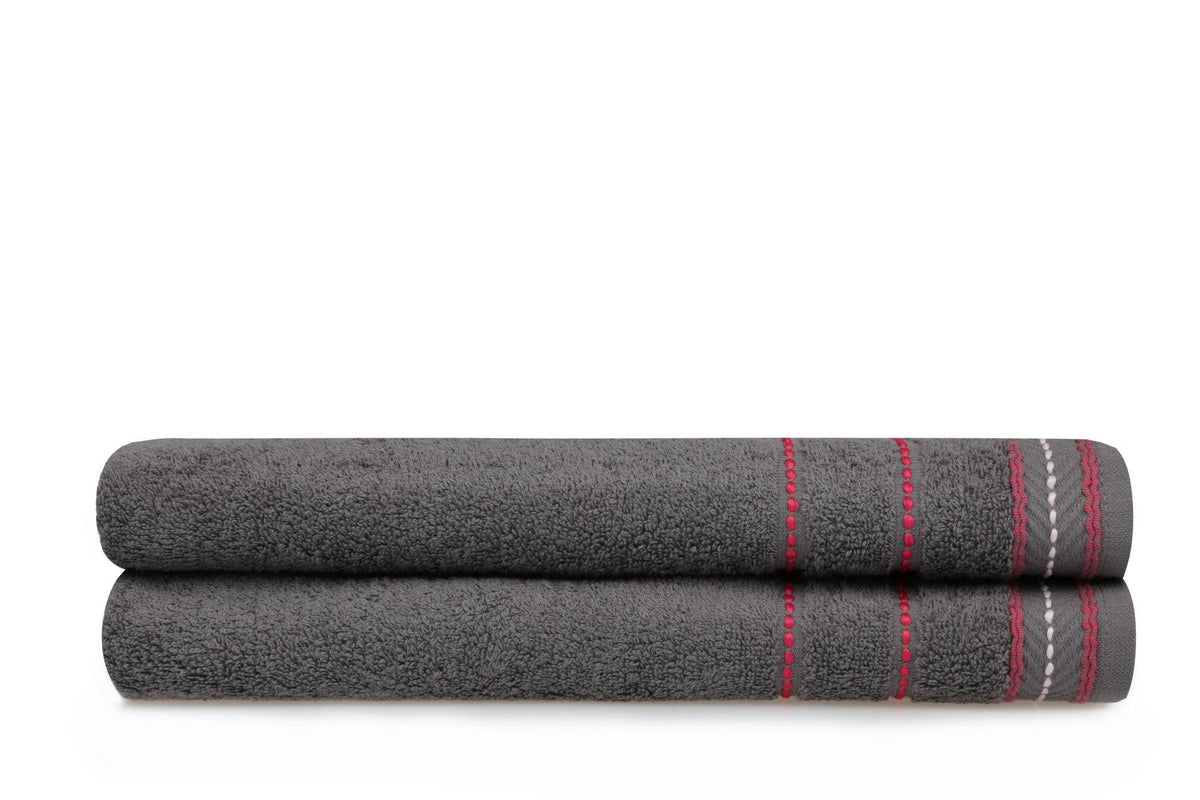 Gri închis - 70x140 cm - 2 bucăți | SKU: 355BHP2466 | Set prosoape de baie 403, varianta Gri închis - 70x140 cm - 2 bucăți, produs pentru amenajarea locuinței, disponibil online în România la CasaMob