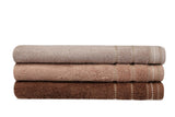 Set prosoape de baie 403, Diverse culori, Diverse configurații, Diverse dimensiuni - Maro închis - Maro - Maro deschis - 70x140 cm - 3 bucăți | SKU: 355BHP2472 | Set prosoape de baie 403, varianta Maro închis - Maro - Maro deschis - 70x140 cm - 3 bucăți, produs pentru amenajarea locuinței, disponibil online în România la CasaMob