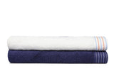 Set prosoape de baie 2 bucăți 405, Diverse culori, Diverse dimensiuni - Alb - Albastru închis - 70x140 cm | SKU: 355BHP2603 | Set prosoape de baie 2 bucăți 405, varianta Alb - Albastru închis - 70x140 cm, produs pentru amenajarea locuinței, disponibil online în România la CasaMob
