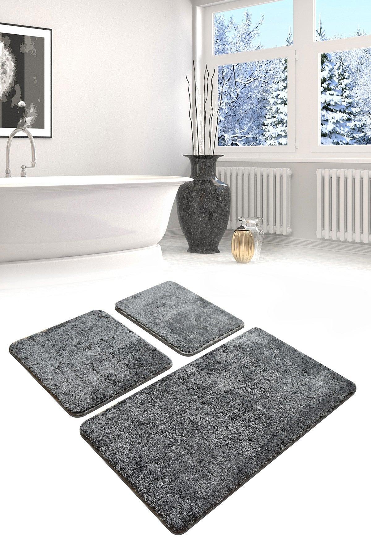 Covoraș de baie Havai, Diverse culori, Diverse configurații, Diverse dimensiuni - Fumuriu - 60x100 cm - 3 bucăți | SKU: 359CHL3222 | Covoraș de baie Havai, varianta Fumuriu - 60x100 cm - 3 bucăți, produs pentru amenajarea locuinței, disponibil online în România la CasaMob