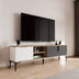 Alb - Antracit - Stejar | SKU: 360ALE1703 | Comodă TV Tarz, 180x33x49 cm, varianta Alb - Antracit - Stejar, produs pentru amenajarea locuinței, disponibil online în România la CasaMob