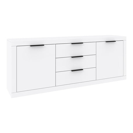 Bufet modern cu depozitare  Doha, Alb, Lemn, 210x45x81cm