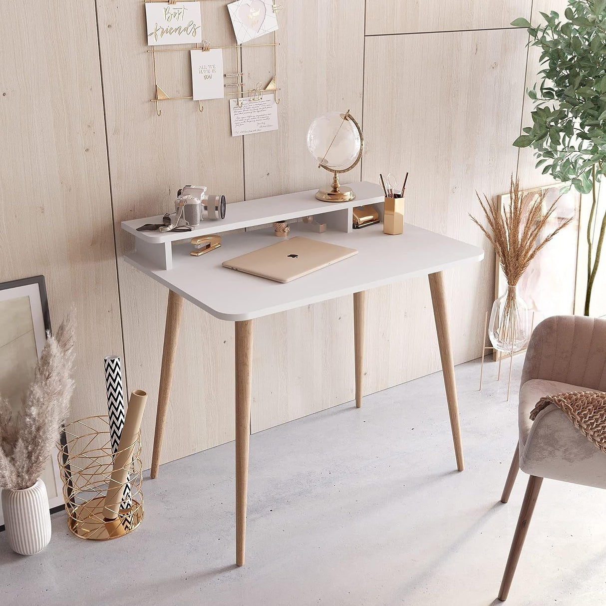 Birou Delux, Diverse culori, Diverse dimensiuni - Alb - 90x60x75 cm | SKU: 362ANT1103 | Birou Delux, varianta Alb - 90x60x75 cm, produs pentru amenajarea locuinței, disponibil online în România la CasaMob